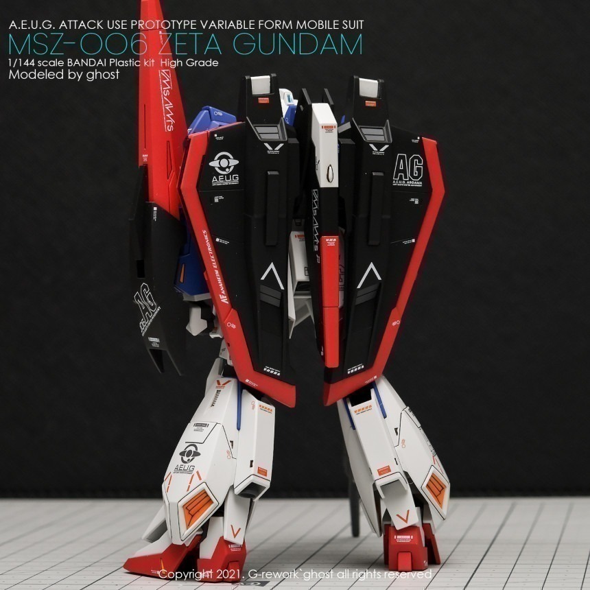 【Max模型小站】炎水貼 GHOST HGUC(29) Zeta Gundam MSZ-006 Z鋼彈 螢光水貼-細節圖5