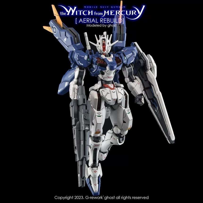 【Max模型小站】炎水貼 GHOST HG(70) 水星的魔女 風靈鋼彈 修改型 强化型 螢光水貼-細節圖8