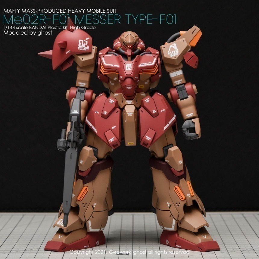 【Max模型小站】炎水貼 GHOST版 HGUC(42) 梅薩F01型量產型 螢光水貼-細節圖2
