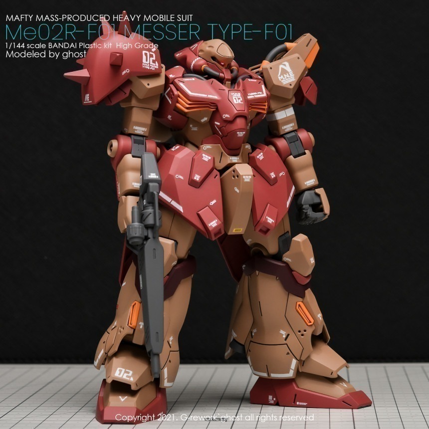 【Max模型小站】炎水貼 GHOST版 HGUC(42) 梅薩F01型量產型 螢光水貼-細節圖3