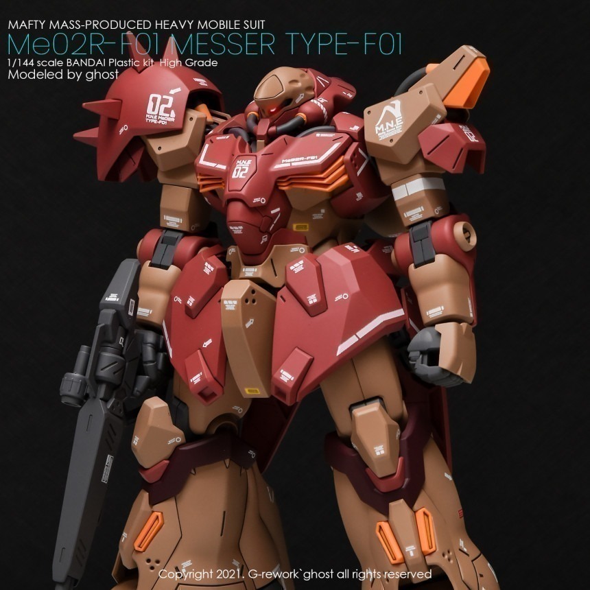 【Max模型小站】炎水貼 GHOST版 HGUC(42) 梅薩F01型量產型 螢光水貼-細節圖6