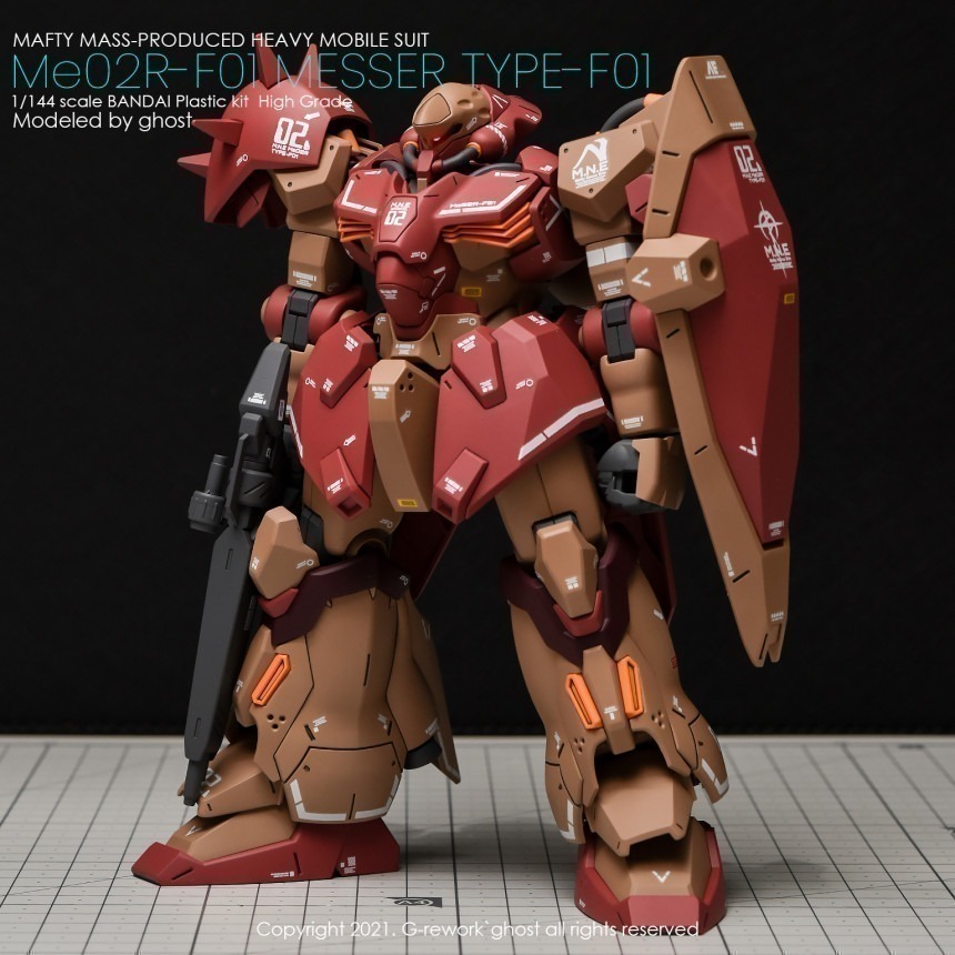 【Max模型小站】炎水貼 GHOST版 HGUC(42) 梅薩F01型量產型 螢光水貼-細節圖8