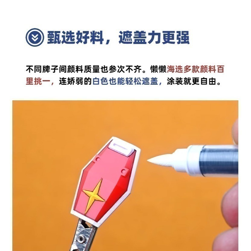 【Max模型小站】懶懶同學 水性軟頭馬克筆 丙烯模型手辦塗裝上色工具(20色)-細節圖5