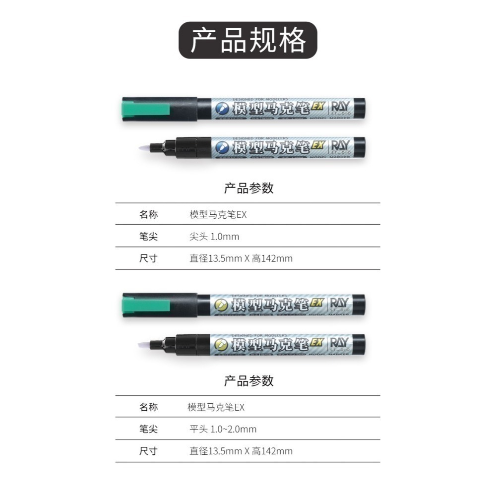 【Max模型小站】RAY的模型世界 超級金屬色馬克筆EX 模型塗裝上色工具-細節圖7