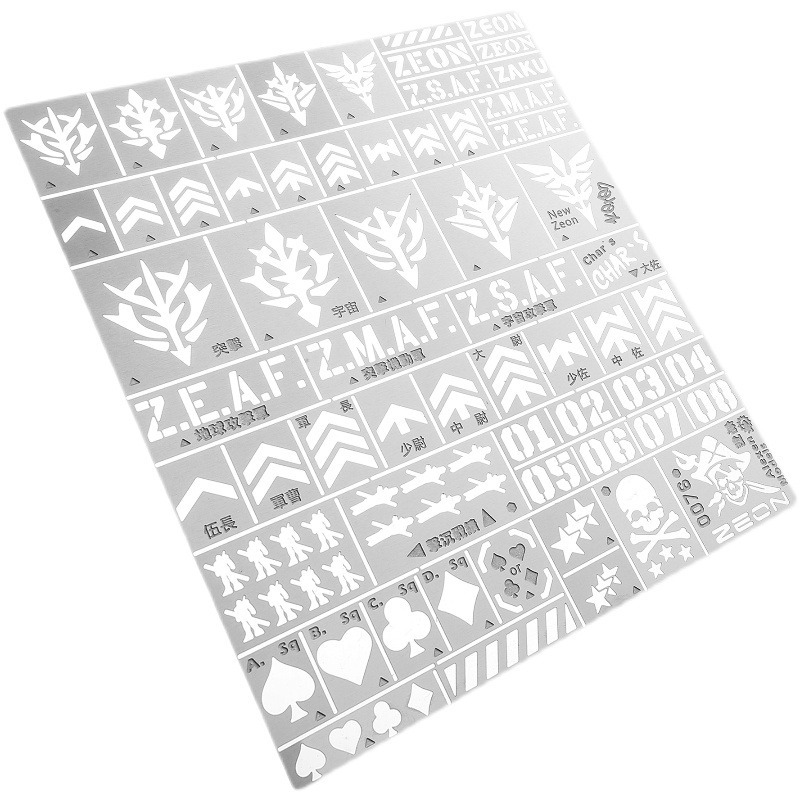 【Max模型小站】艾烈臣 AJ0076 鋼彈吉翁薩克番號戰績微標機體漏噴板-細節圖3