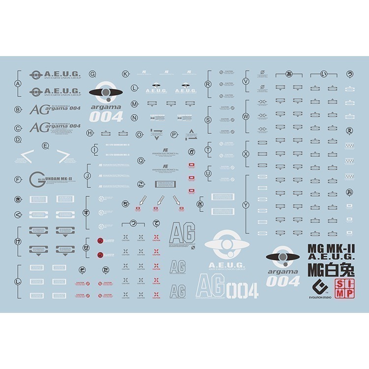 【Max模型小站】EVO MG(36) 馬克兔水貼 RX-178 MK-II 幽谷配色 白兔2.0 螢光 水貼-細節圖2