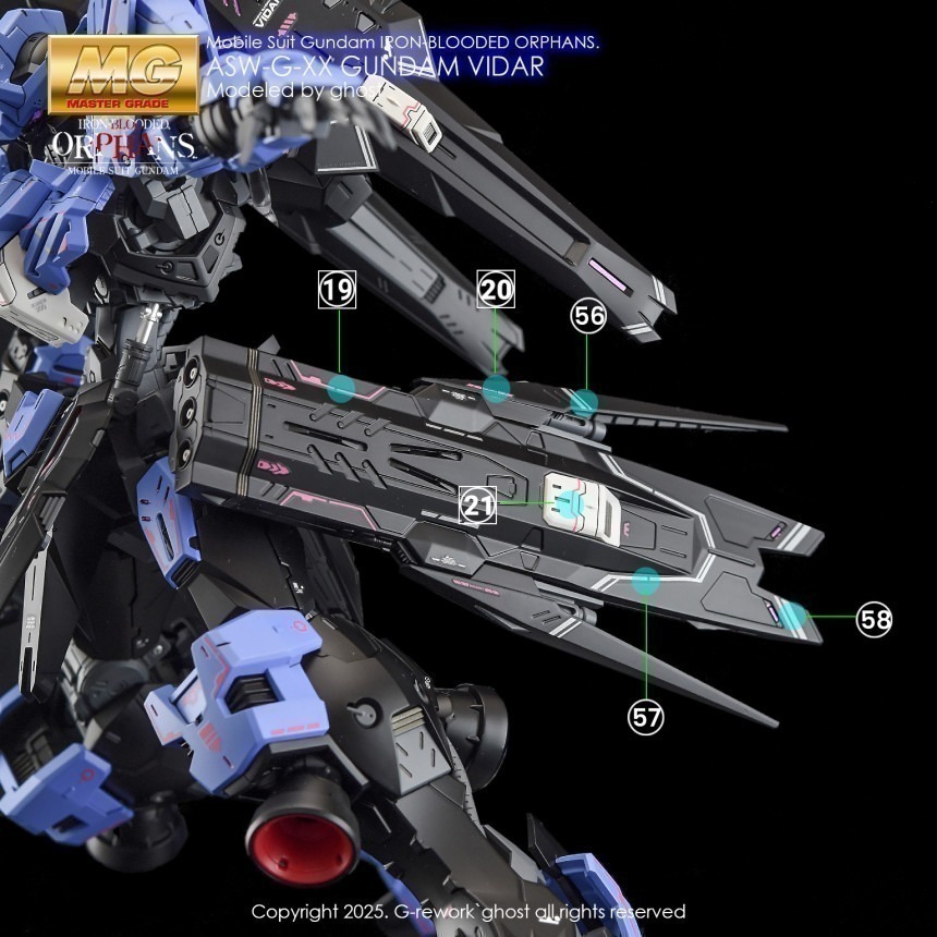 【Max模型小站】炎水貼 GHOST版 MG(91)維達爾 殘命鋼彈 鐵血孤儿團 高清 螢光 水貼-細節圖4