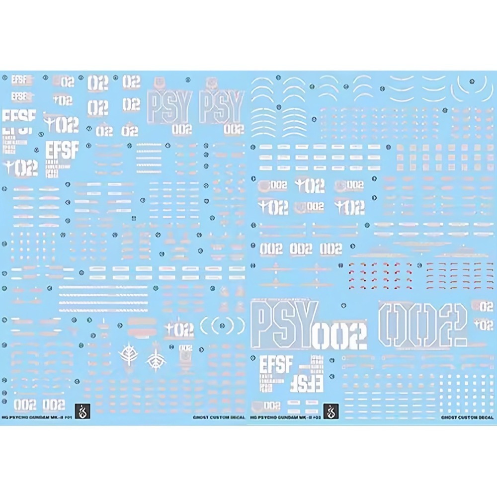 【Max模型小站】炎水貼 HGUC(109) 精神力鋼彈MK2 聯邦軍樣式 新吉翁樣式 高清螢光水貼-細節圖2