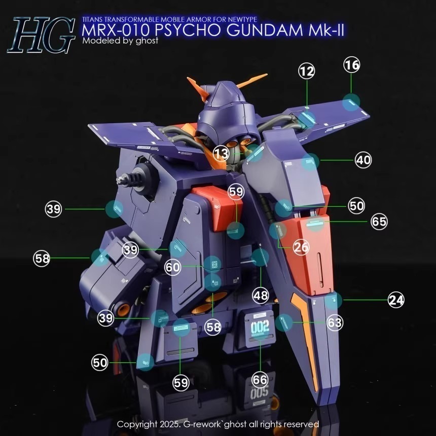 【Max模型小站】炎水貼 HGUC(109) 精神力鋼彈MK2 聯邦軍樣式 新吉翁樣式 高清螢光水貼-細節圖4