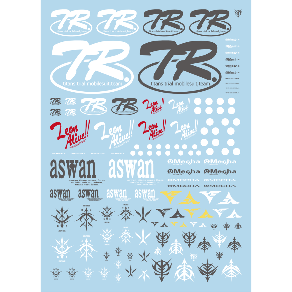 【Max模型小站】三紅領域 無比例 AOZ 迪坦斯的旗幟下 兔子團 通用水貼 警告標示-細節圖5