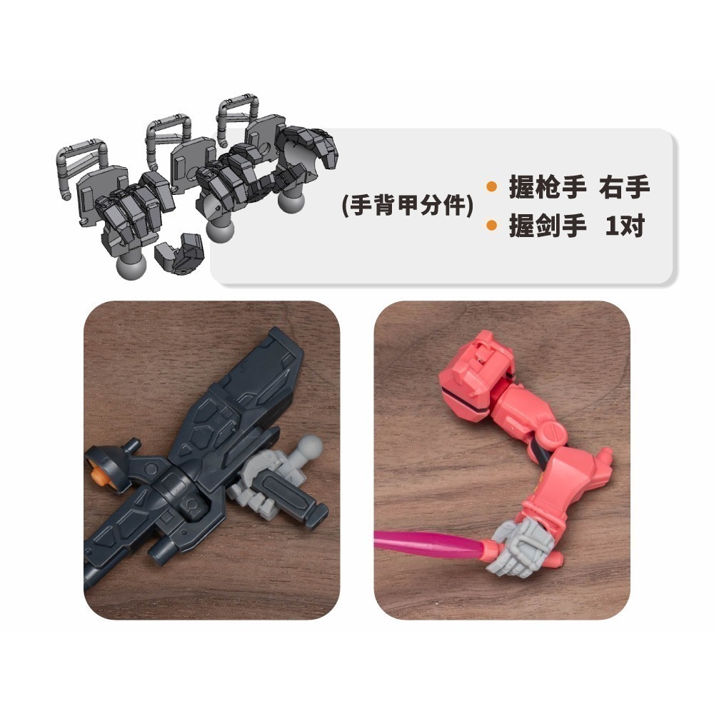 【Max模型小站】TAS沉迷者 HG紅色鋼彈 G庫克斯專用造型手高精度3D打印改件-細節圖5