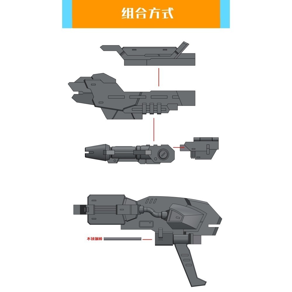 【Max模型小站】菲尼克斯 A-12 HGCE 飛升自由 不朽正義 光束槍 通用武器配件(不含本體)-細節圖4