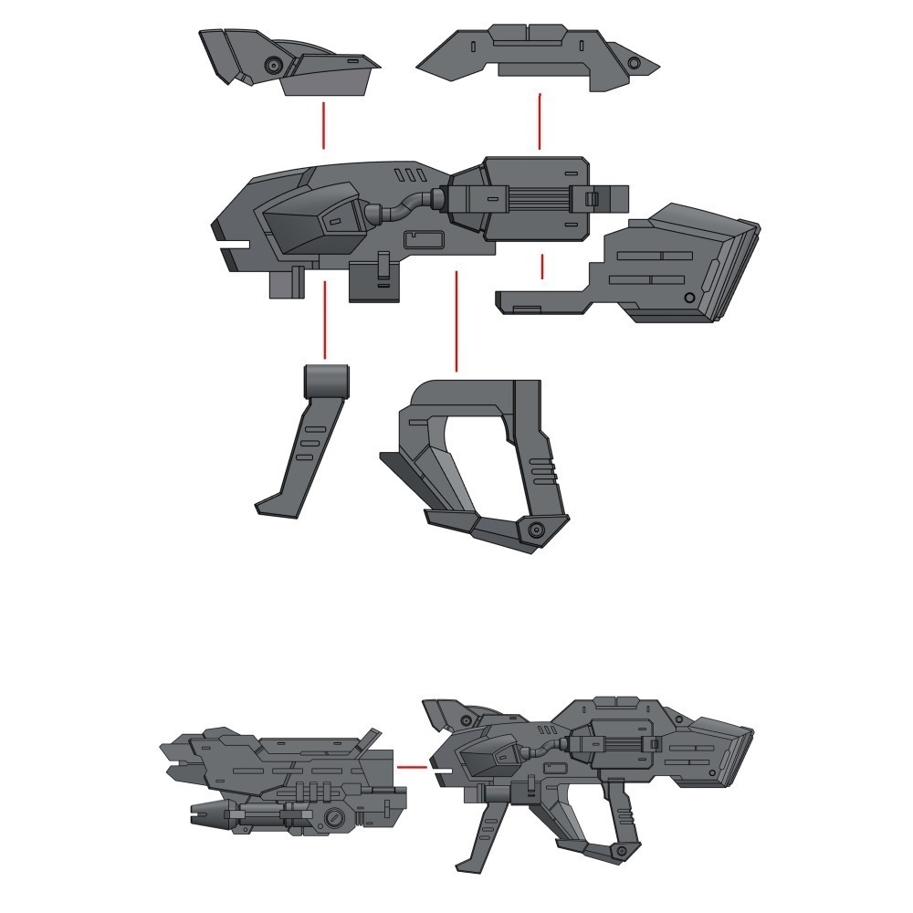 【Max模型小站】菲尼克斯 A-12 HGCE 飛升自由 不朽正義 光束槍 通用武器配件(不含本體)-細節圖5