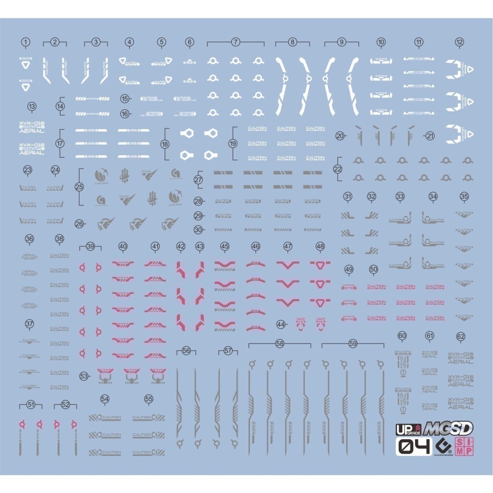 【Max模型小站】EVO MGSD(114) 風靈鋼彈 水星的魔女 AERIAL 主角機 Q版 高清 螢光水貼-細節圖2
