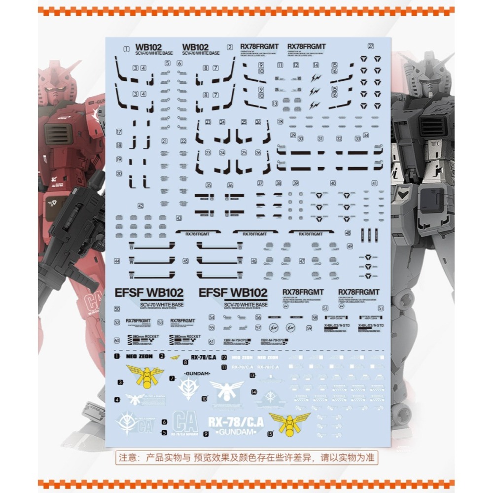 【Max模型小站】GUGU T20 胖虎元祖 MG比例 藤原浩 夏亞配色 高清水貼-細節圖2