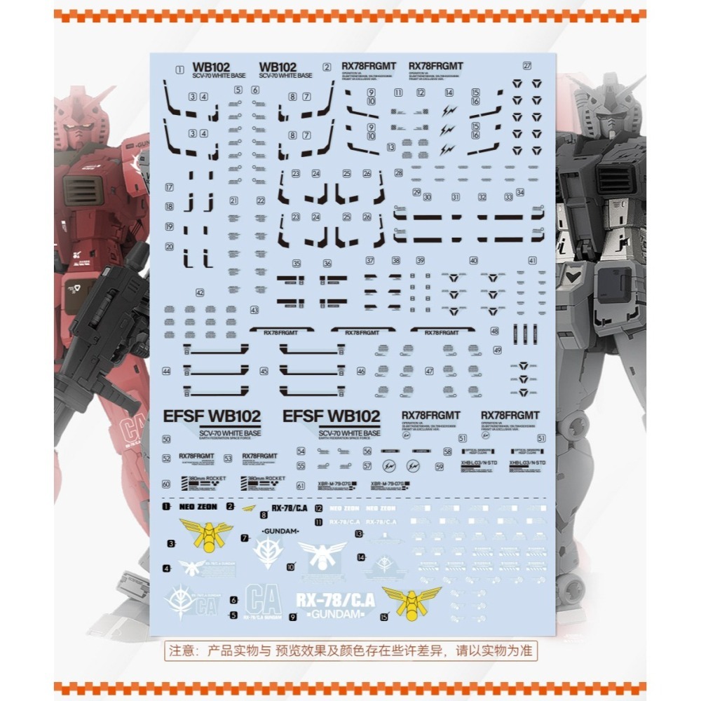 【Max模型小站】GUGU T20 胖虎元祖 MG比例 藤原浩 夏亞配色 高清水貼-細節圖2