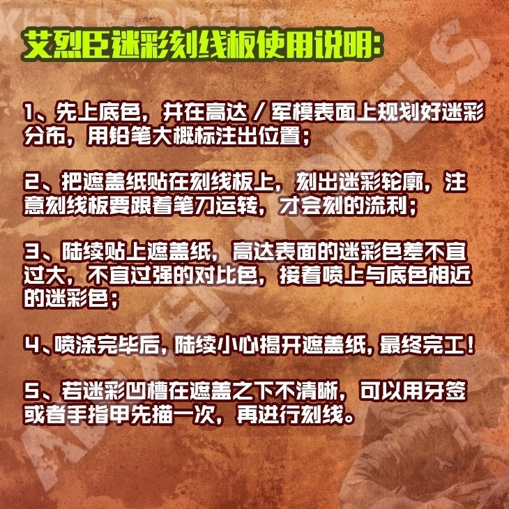 【Max模型小站】艾烈臣 AJ0088 鋼彈軍模 森林荒漠迷彩 遮蓋切割墊 噴塗-細節圖6
