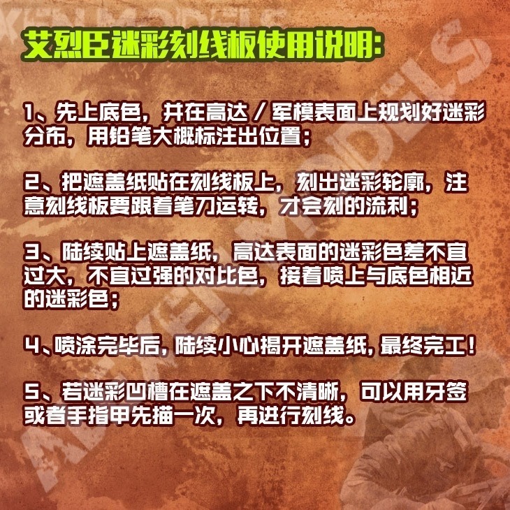 【Max模型小站】艾烈臣 AJ0088 鋼彈軍模 森林荒漠迷彩 遮蓋切割墊 噴塗-細節圖6