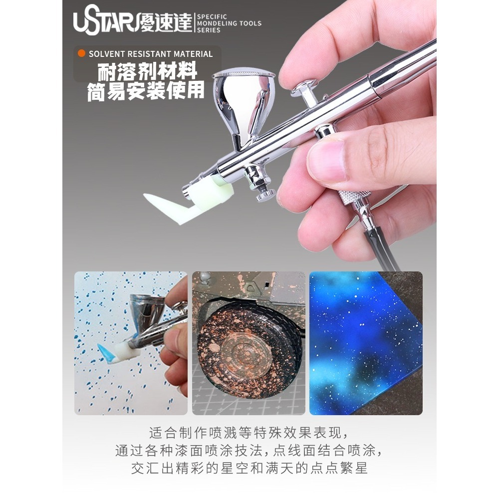 【Max模型小站】優速達 噴筆點噴輔助器 模型上泥舊化 星點噴濺效果套裝 UA-90921-細節圖3