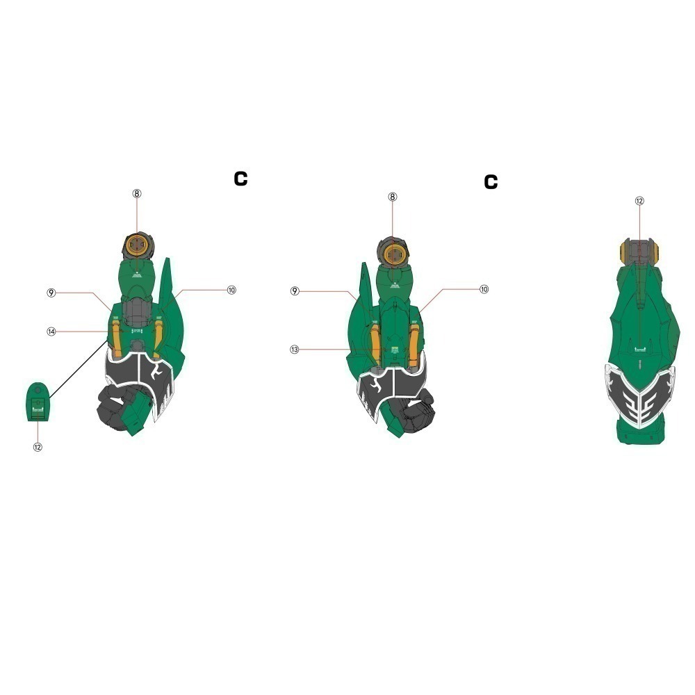 【Max模型小站】拾壹零 阿克西斯 刹帝利 大青椒 NZ666 高清 水貼(4張入)-細節圖4