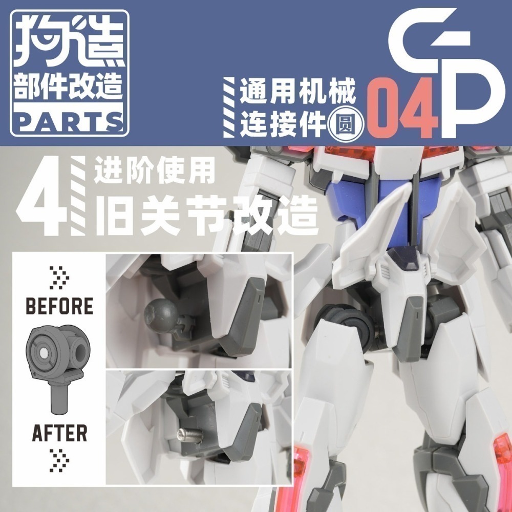 【Max模型小站】狗造社GP-04 圓形關節連結件3mm轉軸球形模型通用改造-細節圖8