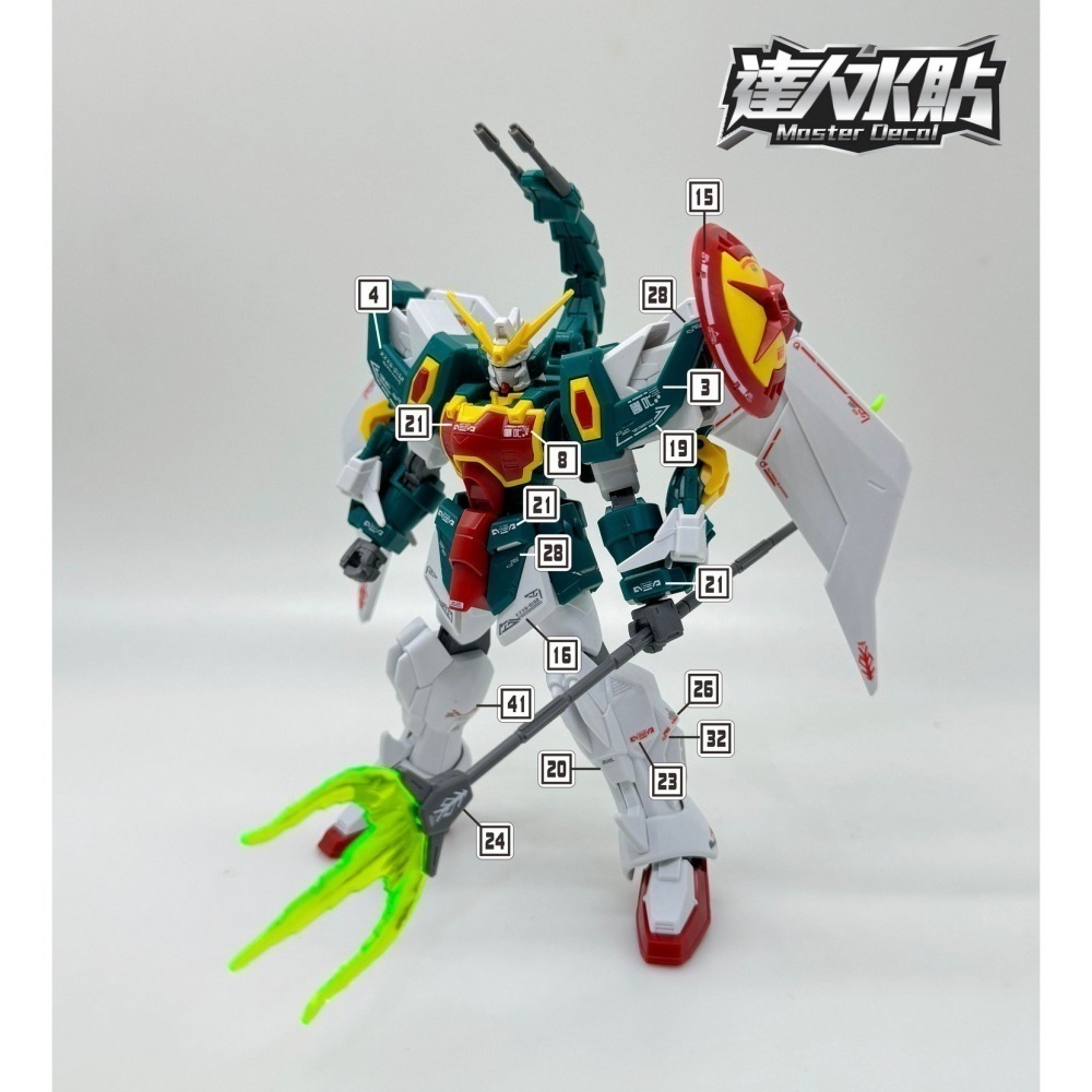 【Max模型小站】達人 (H098/H099) 雙頭龍 地獄死神 PB限定 HG 高清螢光水貼-細節圖3