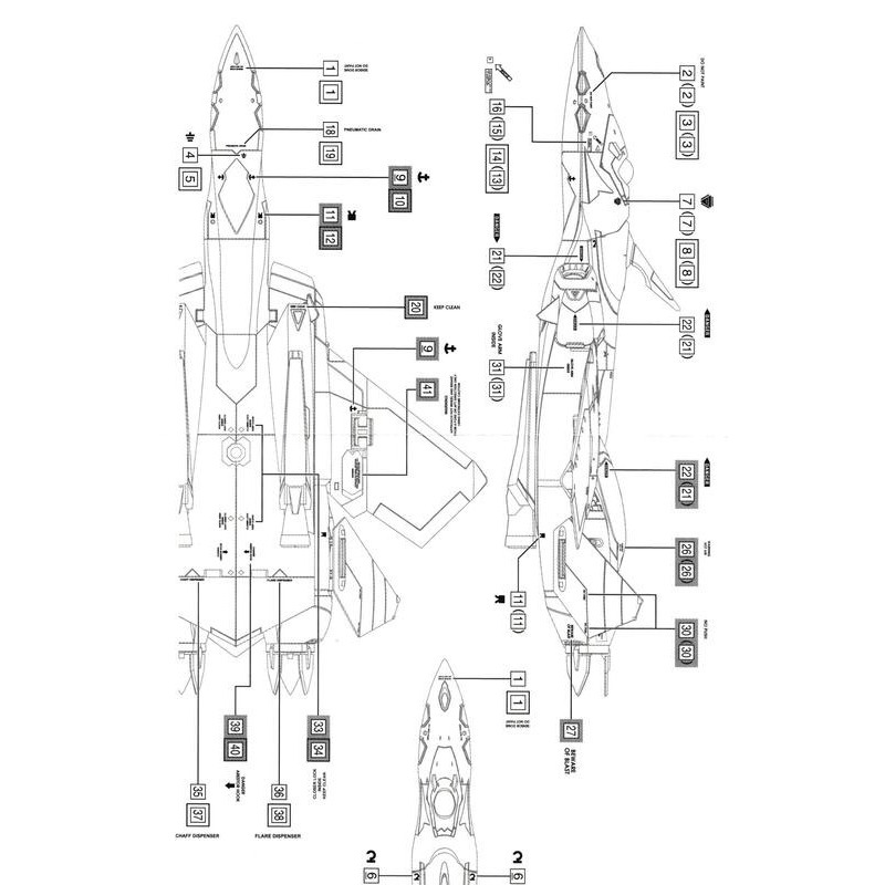 【Max模型小站】三紅領域 HG 超時空要塞 Macross YF-21 專用水貼-細節圖3