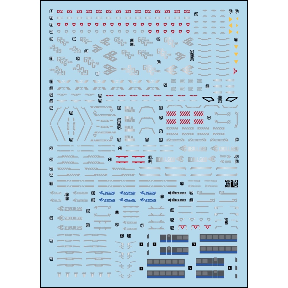 【Max模型小站】三紅領域 RG 勇者王 我王凱牙 專用水貼-細節圖2