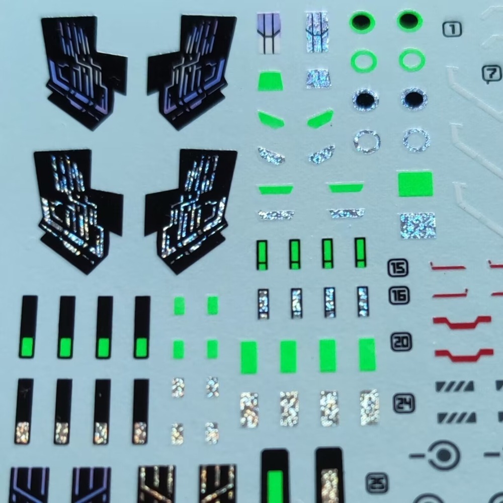 【Max模型小站】三紅領域 HG 水星的魔女 風靈 修改型 刻痕 炫彩 水貼-細節圖3