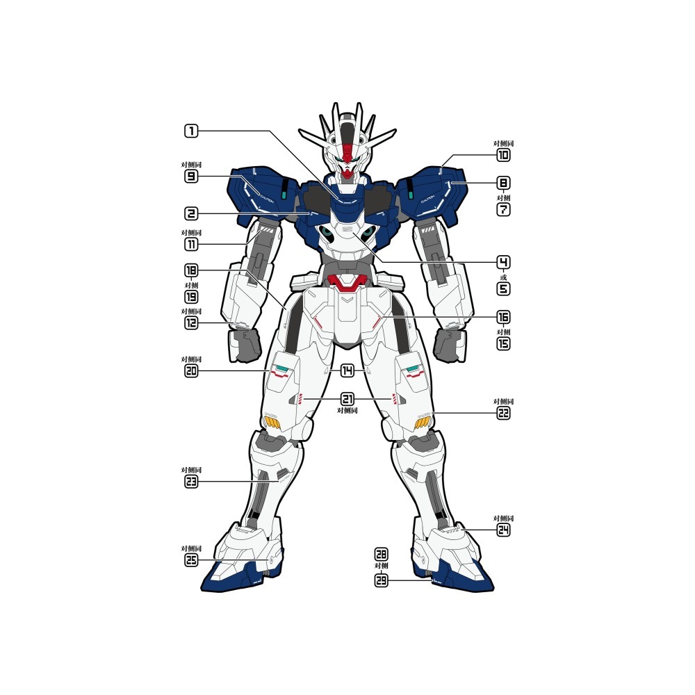 【Max模型小站】三紅領域 HG 水星的魔女 風靈 修改型 刻痕 炫彩 水貼-細節圖4