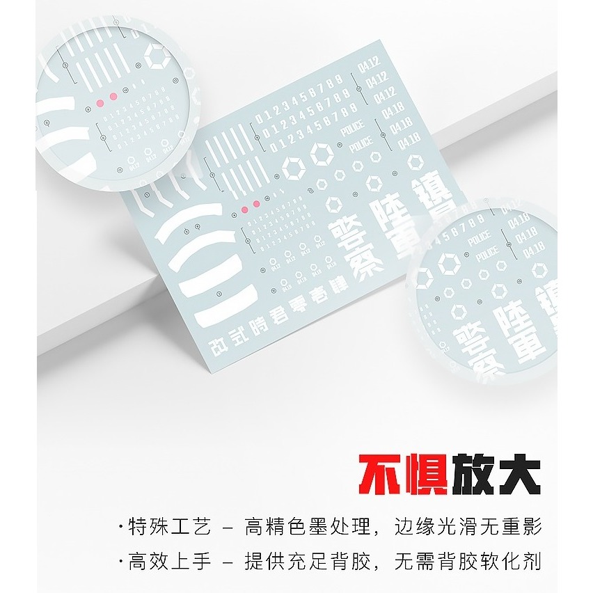 【Max模型小站】LNX HG 1/144 鋼彈GquuuuuuX ux 吉庫艾克斯 軍警薩克 高精密水貼-細節圖2