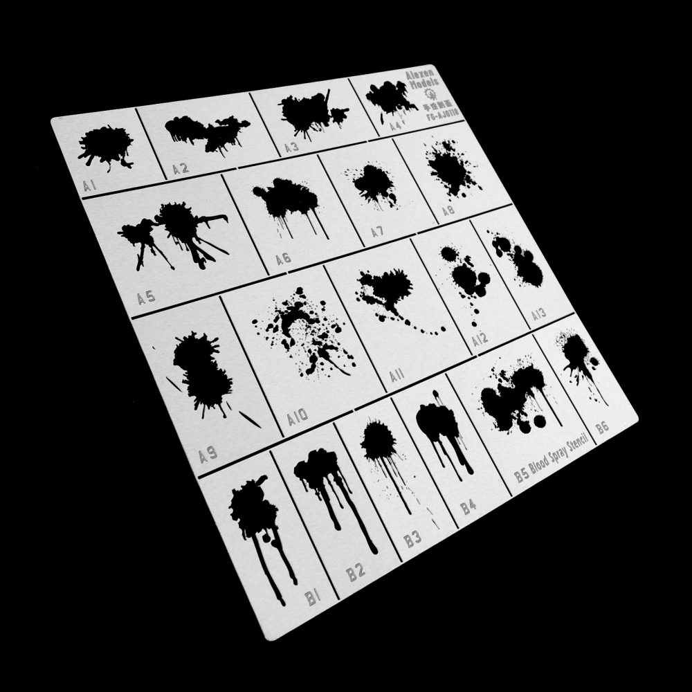 【Max模型小站】艾烈臣 AJ0118科幻 求生血跡飛濺場景舊化模型工具漏噴板-細節圖2