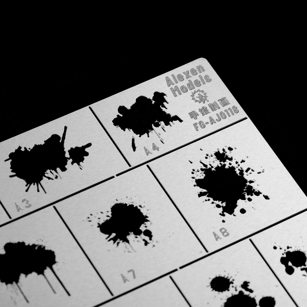 【Max模型小站】艾烈臣 AJ0118科幻 求生血跡飛濺場景舊化模型工具漏噴板-細節圖3