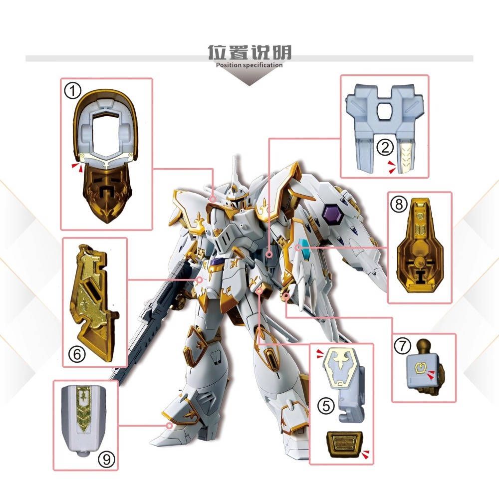 【Max模型小站】新月 (HG)黑騎士小隊迦樓羅神鳥 細節改造金属蝕刻片-細節圖3
