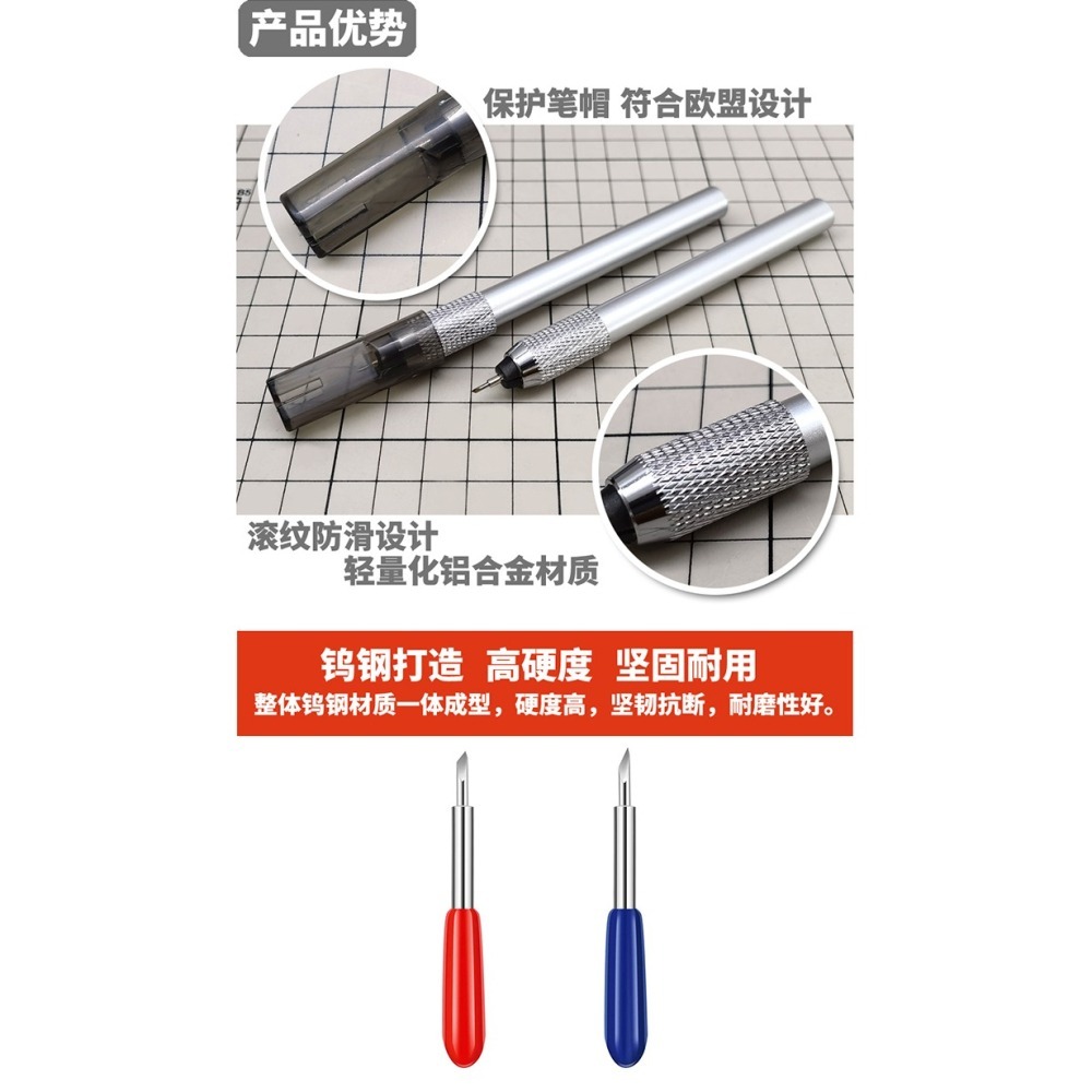 【Max模型小站】模式玩造 MS052 模型水貼切割工具 鎢鋼薄刃筆刀雕刻筆刀-細節圖2