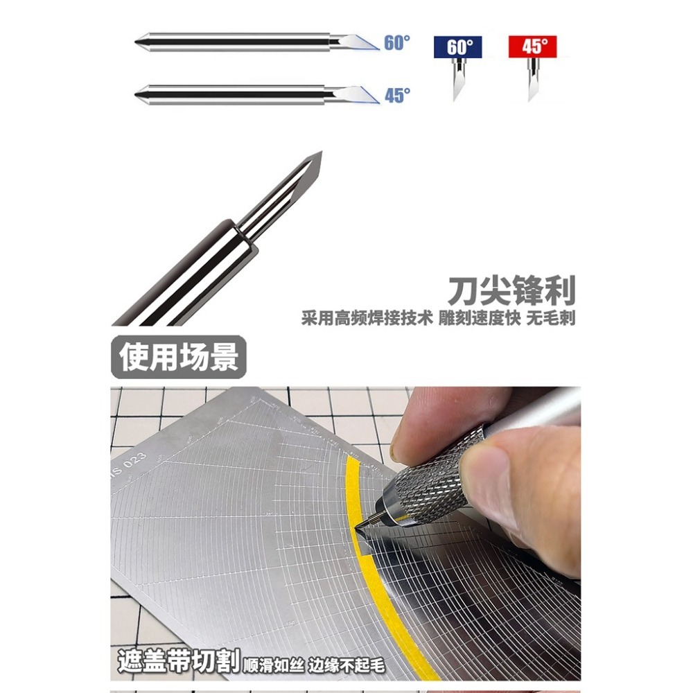 【Max模型小站】模式玩造 MS052 模型水貼切割工具 鎢鋼薄刃筆刀雕刻筆刀-細節圖3