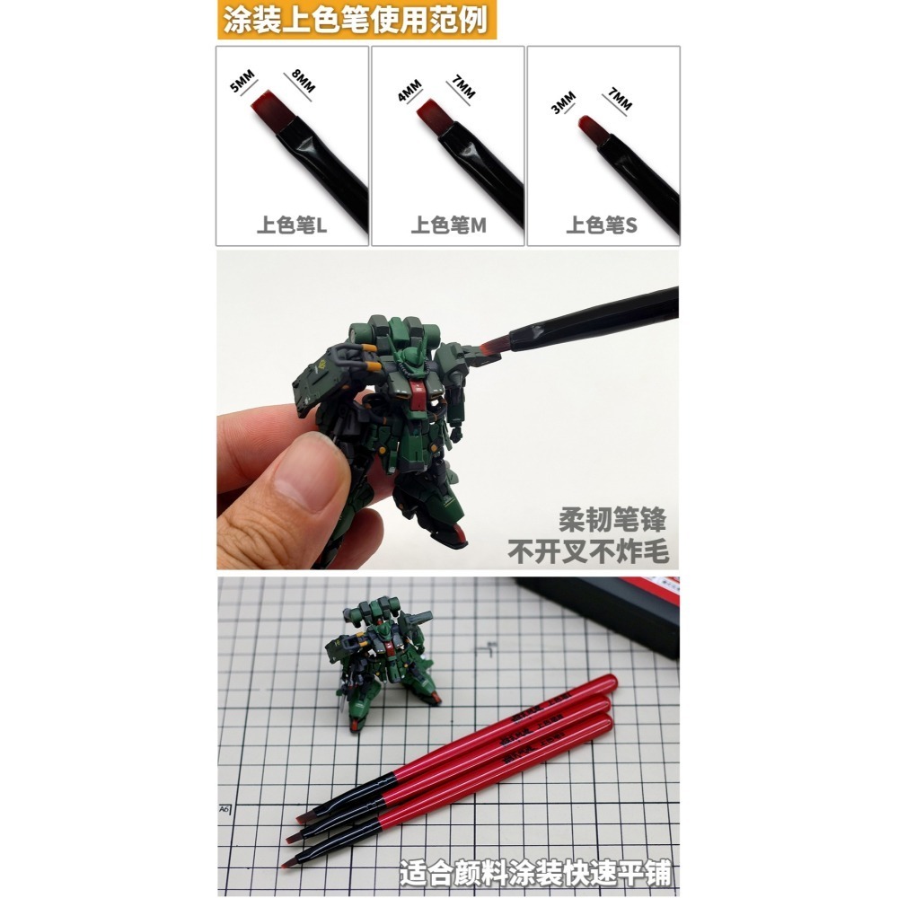 【Max模型小站】模式玩造 MS063 勾線筆 鋼彈上色筆 面相筆 漬洗舊化筆-細節圖4