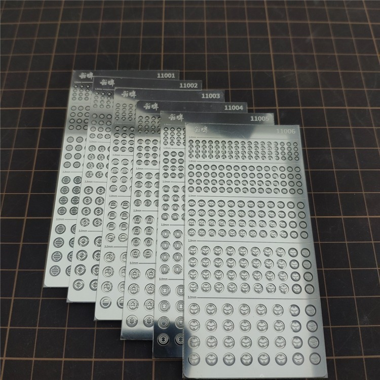 【Max模型小站】箱牌蝕刻片 鋼彈模型免切無水口圓形細節高亮面不銹鋼噴口改件(11001~11006)-細節圖3