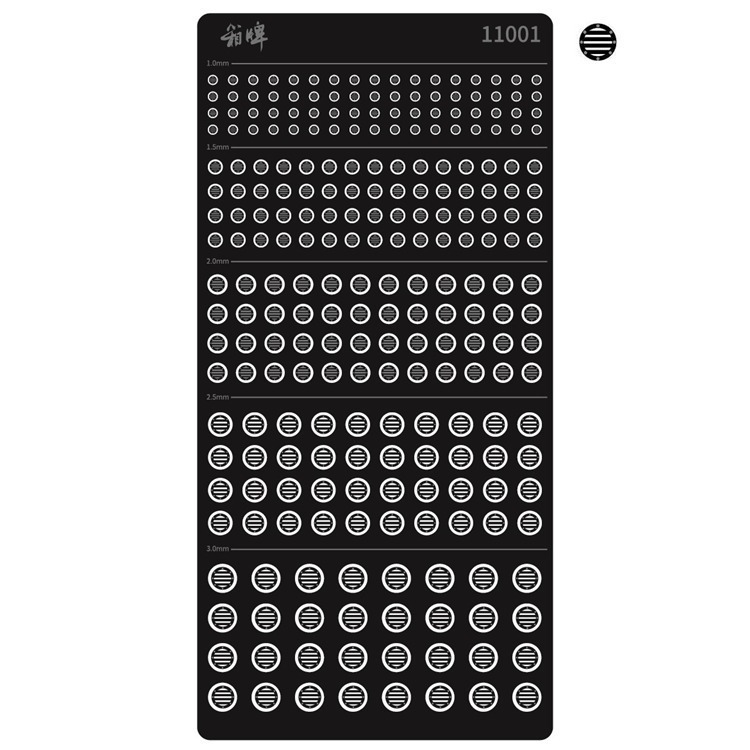 【Max模型小站】箱牌蝕刻片 鋼彈模型免切無水口圓形細節高亮面不銹鋼噴口改件(11001~11006)-規格圖3