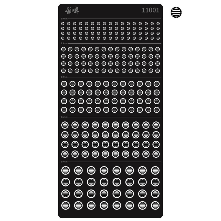 【Max模型小站】箱牌蝕刻片 鋼彈模型免切無水口圓形細節高亮面不銹鋼噴口改件(11001~11006)-規格圖3