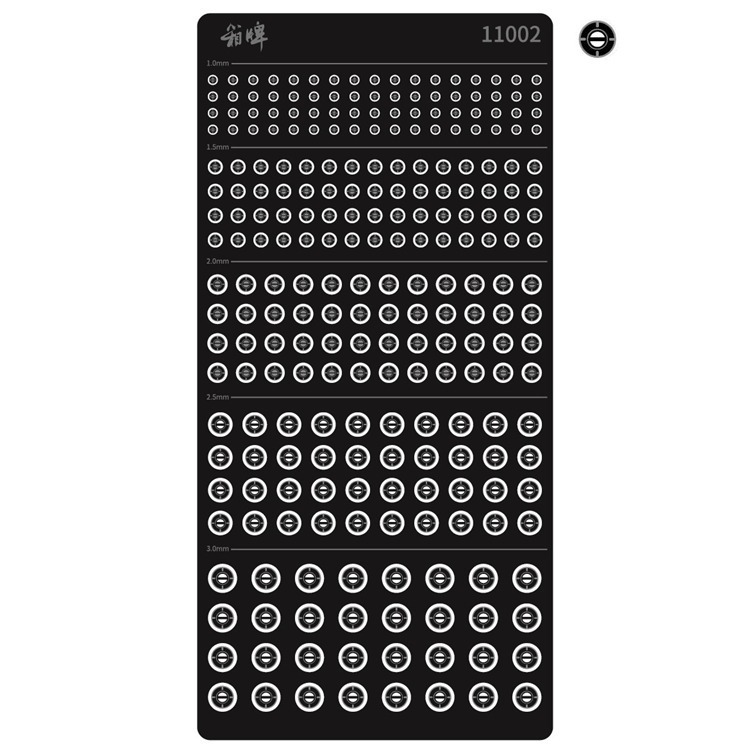 【Max模型小站】箱牌蝕刻片 鋼彈模型免切無水口圓形細節高亮面不銹鋼噴口改件(11001~11006)-規格圖3