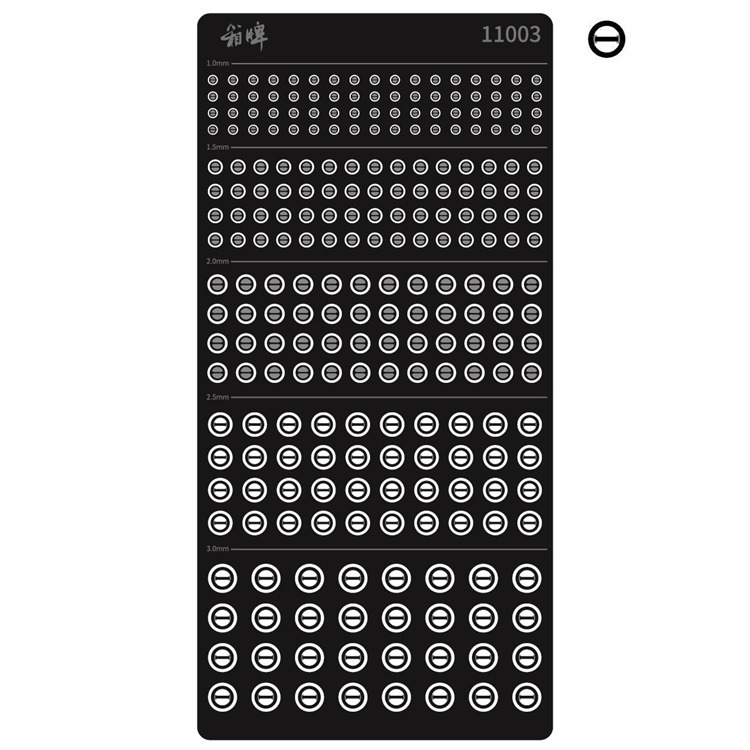 【Max模型小站】箱牌蝕刻片 鋼彈模型免切無水口圓形細節高亮面不銹鋼噴口改件(11001~11006)-規格圖3