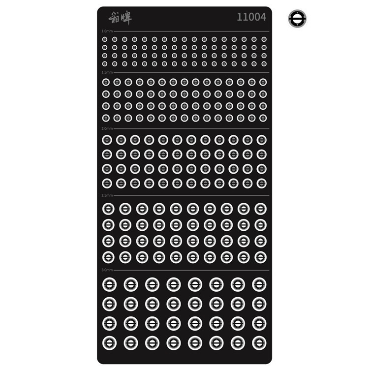 【Max模型小站】箱牌蝕刻片 鋼彈模型免切無水口圓形細節高亮面不銹鋼噴口改件(11001~11006)-規格圖3