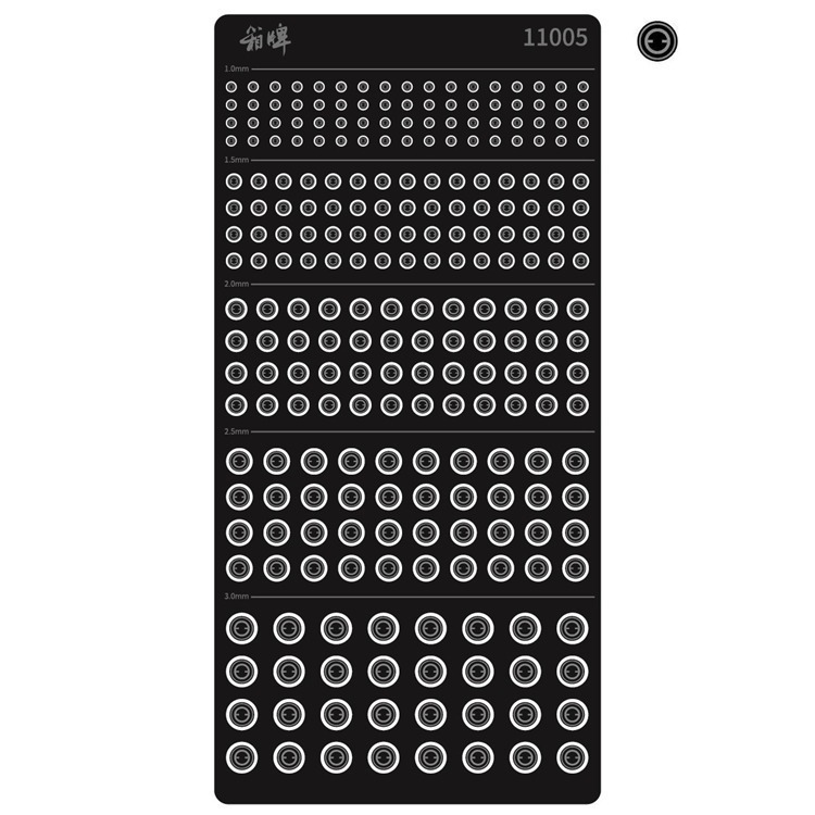 【Max模型小站】箱牌蝕刻片 鋼彈模型免切無水口圓形細節高亮面不銹鋼噴口改件(11001~11006)-規格圖3