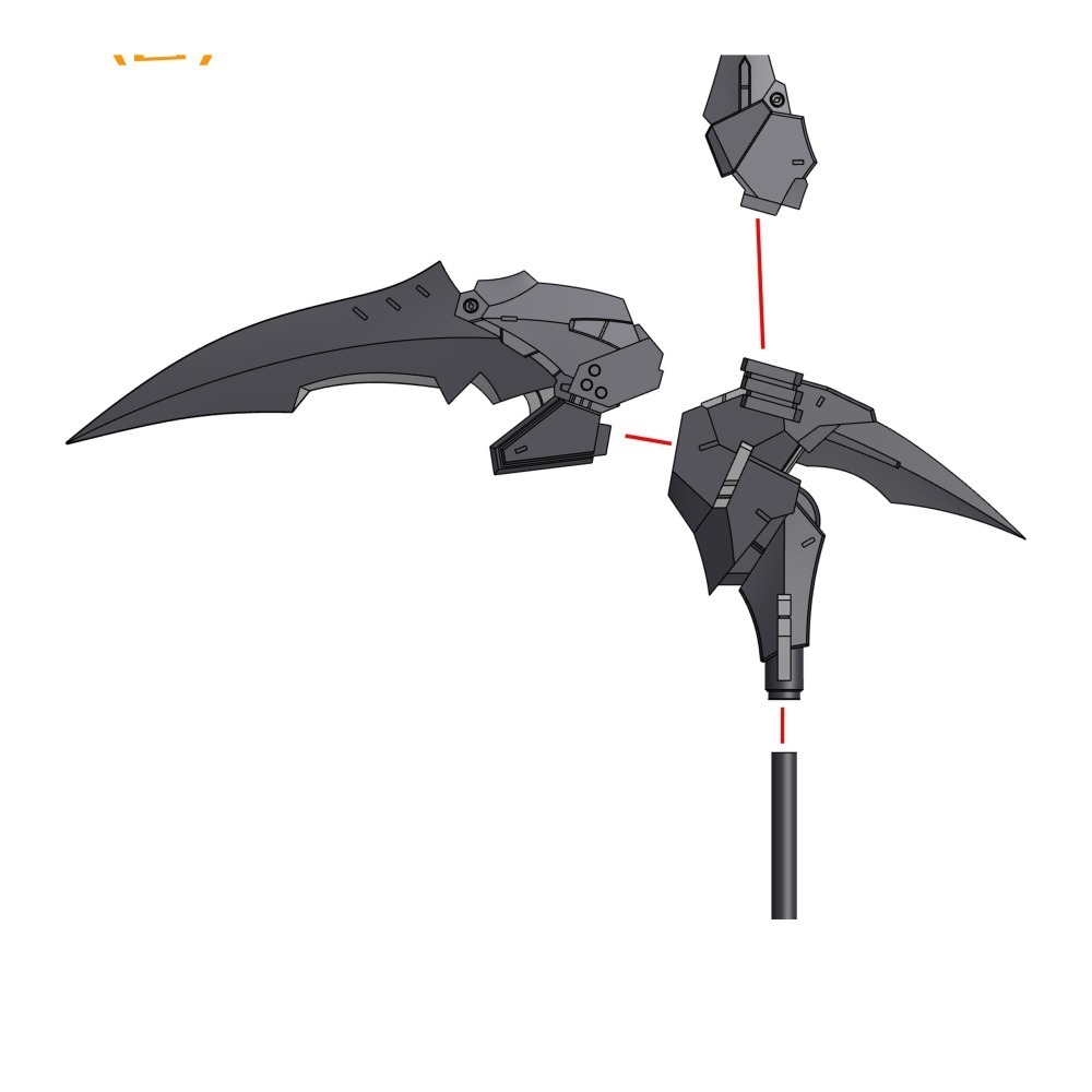 【Max模型小站】菲尼克斯 A-17 惡魔之鐮 鐮刀 1/144比例 鋼彈模型通用武器改件配件-細節圖4