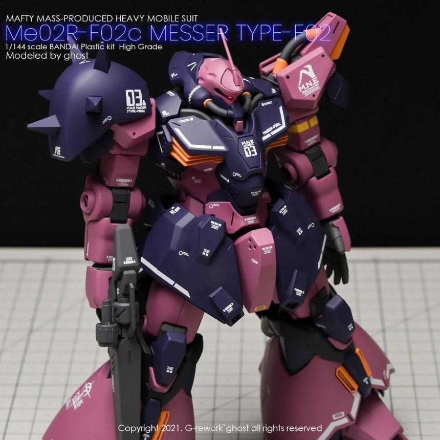 【Max模型小站】炎水贴GHOST版 HGUC(43) 梅薩F02型指揮官機 螢光水貼-細節圖4