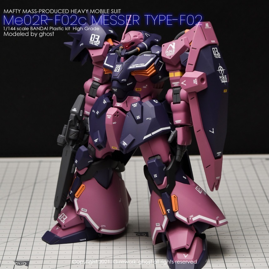 【Max模型小站】炎水贴GHOST版 HGUC(43) 梅薩F02型指揮官機 螢光水貼-細節圖5