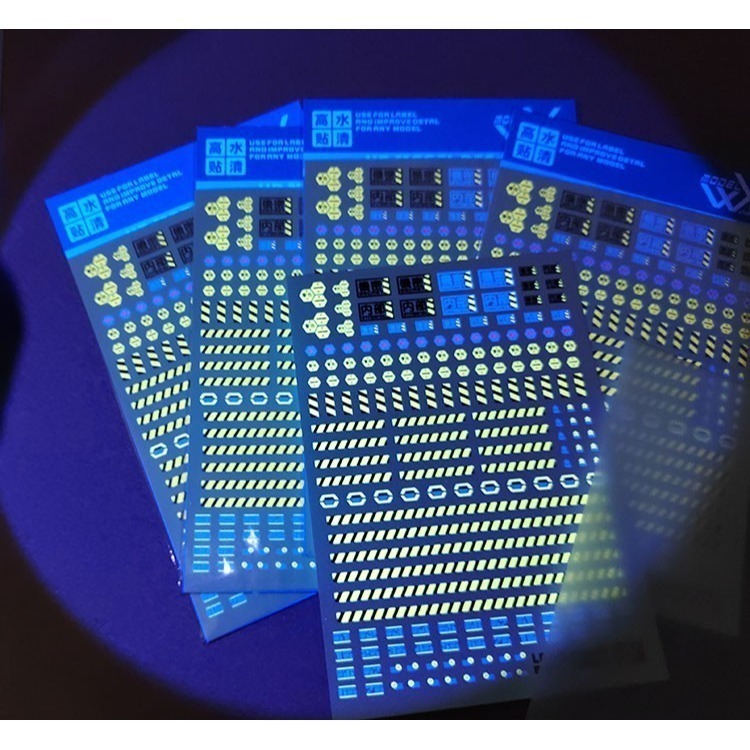 【Max模型小站】藍宇 格納庫機庫警告警示條紋標示(通用標誌).螢光水貼-細節圖3