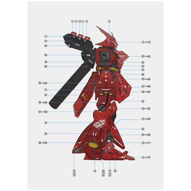 【Max模型小站】拾壹零 MG 卡沙 沙薩比 匠沙樣式 解體匠機樣式 模型 水貼-細節圖5