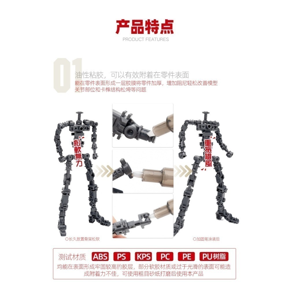 【Max模型小站】喵匠 關節加固膠水馬克筆 油性鋼彈模型拼裝關節鬆動阻尼-細節圖3